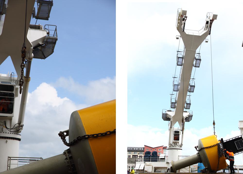 Loading a Bouy onto the ILV Granauile, The Docks, Galway