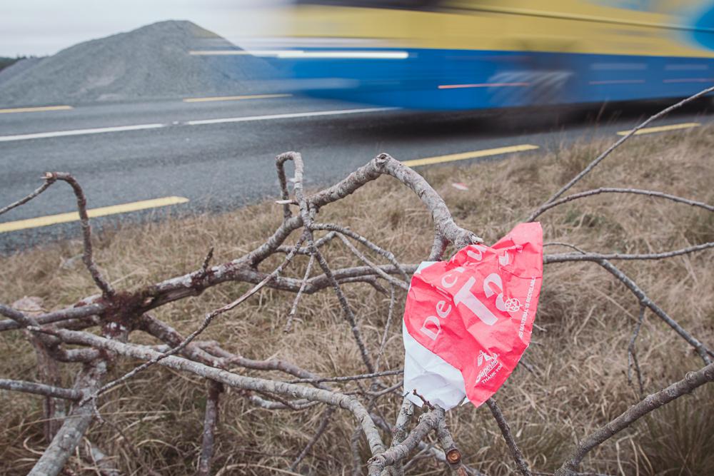 100 paces of rubbish, N59, Connemara, Ireland, Donal Kelly photography